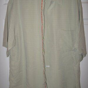 Bamboo Cay Hawaiian Shirt Light Green Men's Size Large